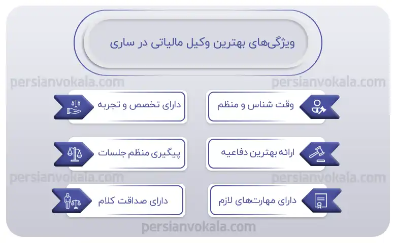 اینفوگرافیک بهترین وکیل مالیاتی در ساری